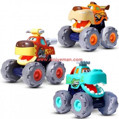 ست 3 عددی ماشین هیولا هولی تویز huile toys